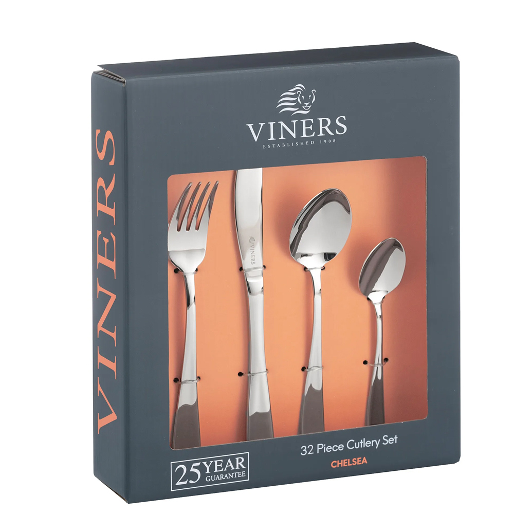 Viners Chelsea 32 Piece 18/0 Stainless Steel Cutlery Set